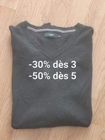 Pull col V manches longues fin 42 Celio
