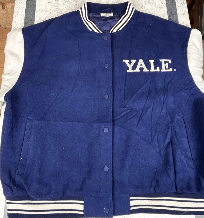 Bomber university USA Yale bleu/blanc taille L – très bon état - photo numéro 5