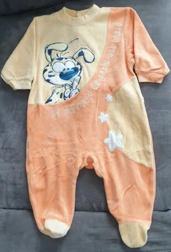 Pyjama velours Marsupilami 6 mois