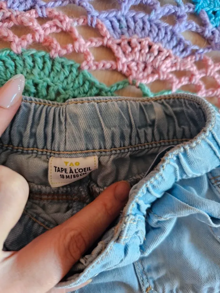 Short en jean 18 mois tape a l'œil, Aloha - photo numéro 2