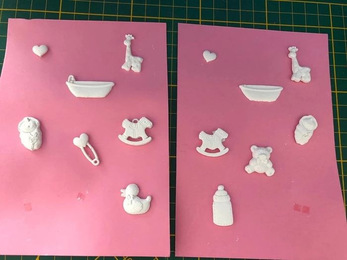 Lot d’embellissements en céramique naissance bébé enfant