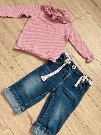 Ensemble bébé fille peu porté – Jean+ pull