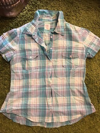 Chemisier bleu a carreau 44 h et m