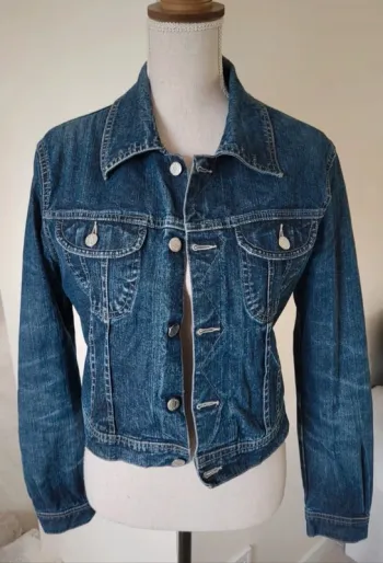 Veste en jean bleue foncée Cimarron Taille 38