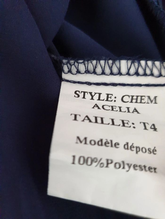 Blouse zig zag bleu marine Formul T4 - photo numéro 5