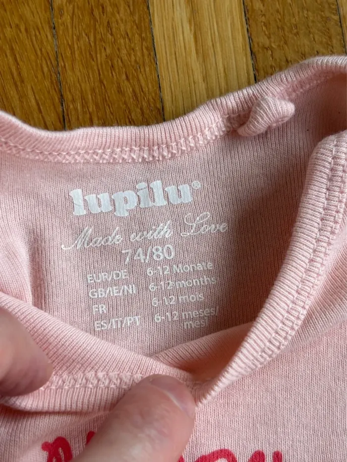 Lot de 2 bodies Lupilu 6-12 mois neufs - photo numéro 3