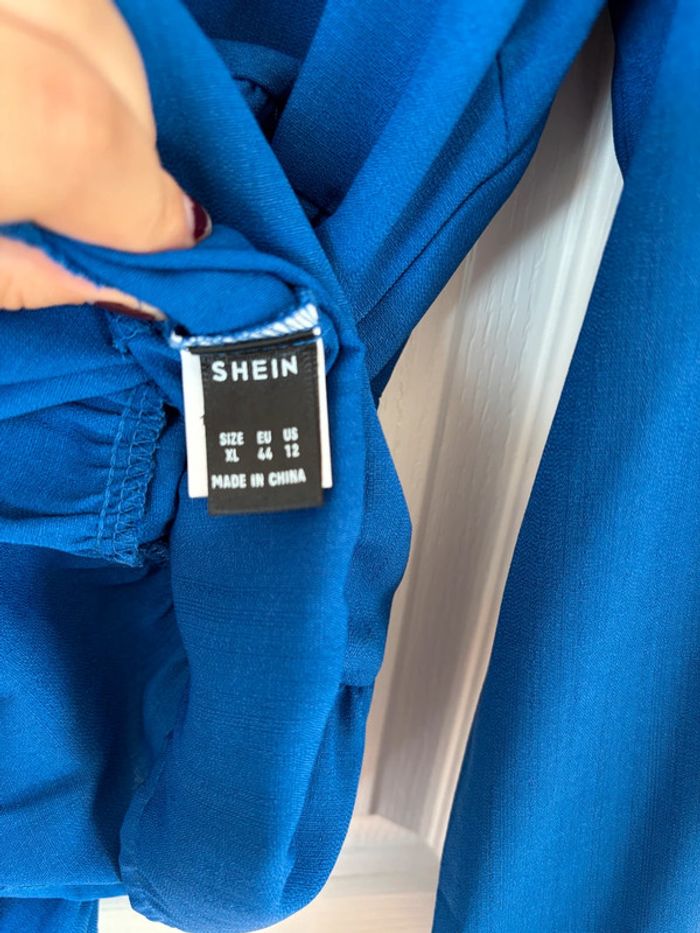 Blouse manche longue bleu rois - photo numéro 4