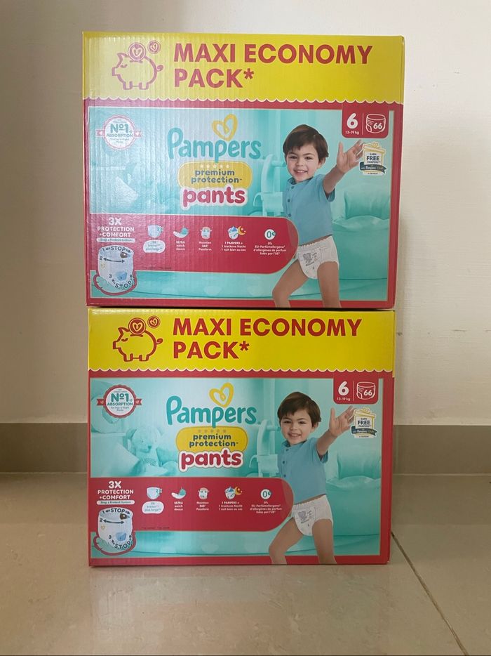 Lot 2 cartons couches culottes Premium T6