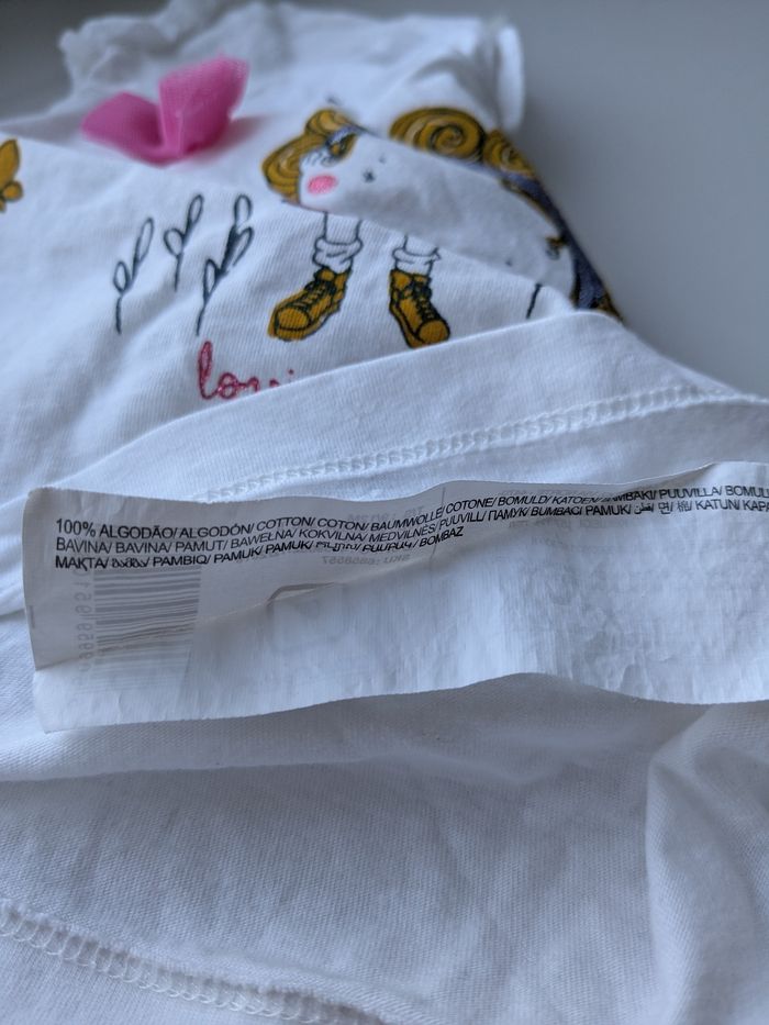 🦋 T-shirt bébé fille ZY BabyGirl – Taille 9/12 mois – Motif "Loving Earth" - photo numéro 3