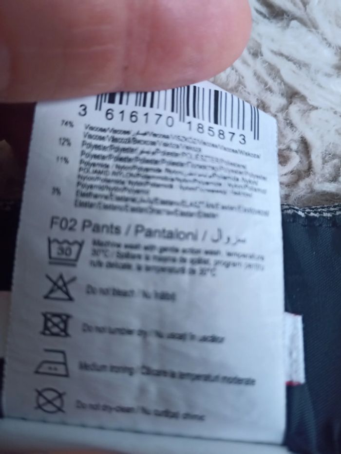 Pantalon 7/8 ème confortable et chic pied de poule T38 -Camaieu - photo numéro 12