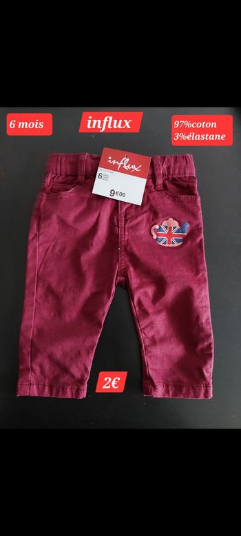 Pantalon violet fille 6mois 