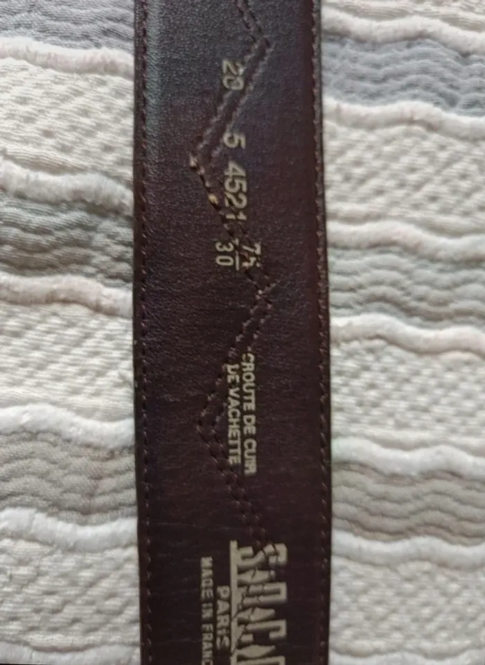 Ceinture 70 cm croûte de cuir de vachette SO&CO - photo numéro 12