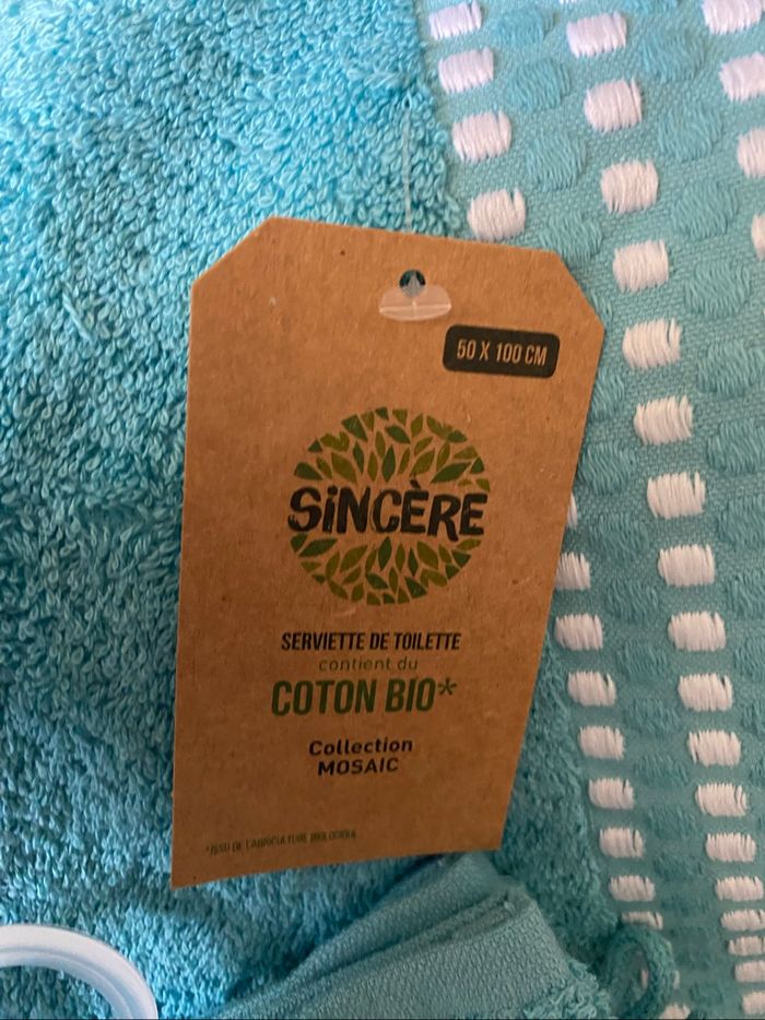 Lot linge de toilette sincère bio neuf - photo numéro 4