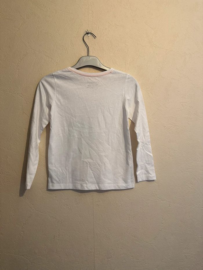 T-shirt blanc en coton manches longues imprimée à licorne fille 7-8 ans - photo numéro 8