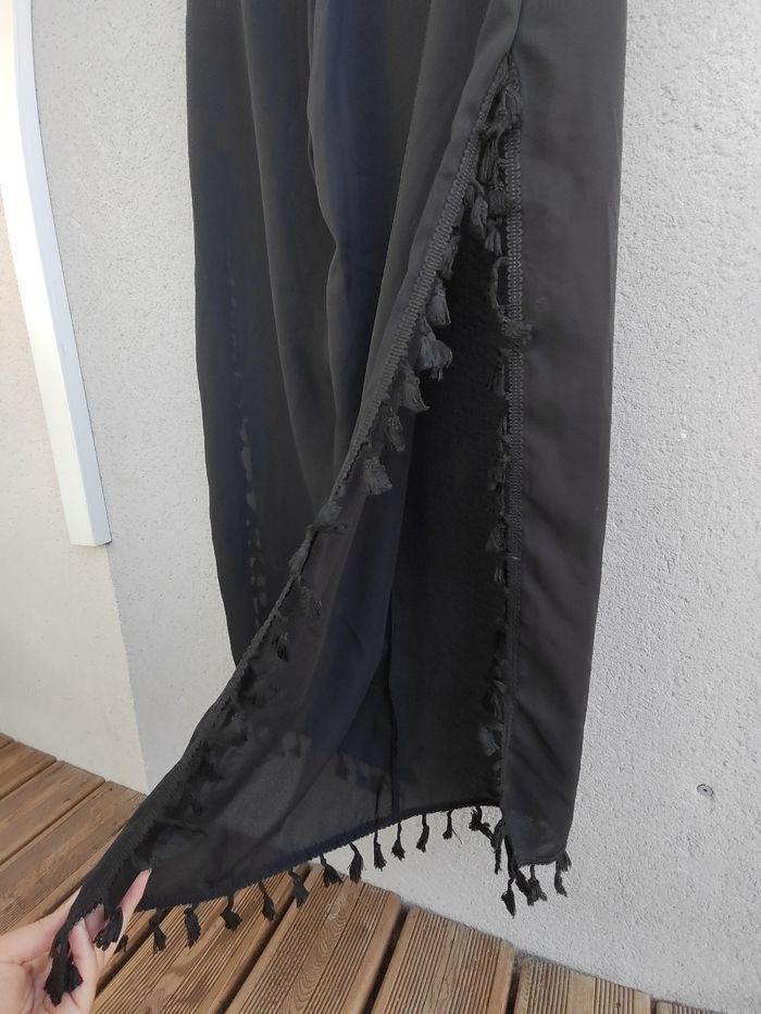 Pantalon de plage noir fendu à franges – Shein – Taille XL - photo numéro 3