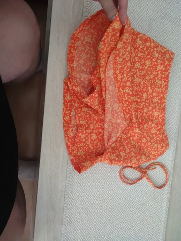 Jupe short orange jaune Jennyfer 2xs - photo numéro 2