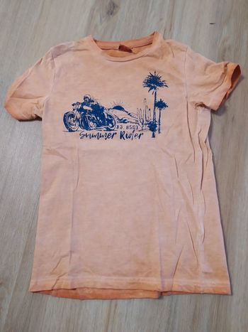 T-shirt 8 ans Tape a l'oeil moto palmiers