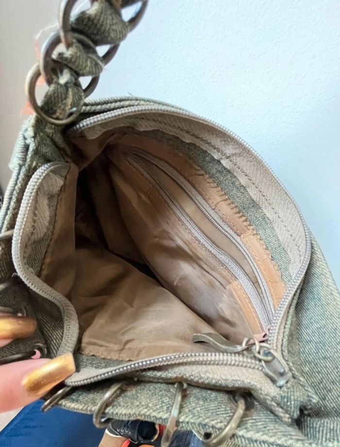 👜 petit sac à main aspect jean avec métal vintage - photo numéro 6