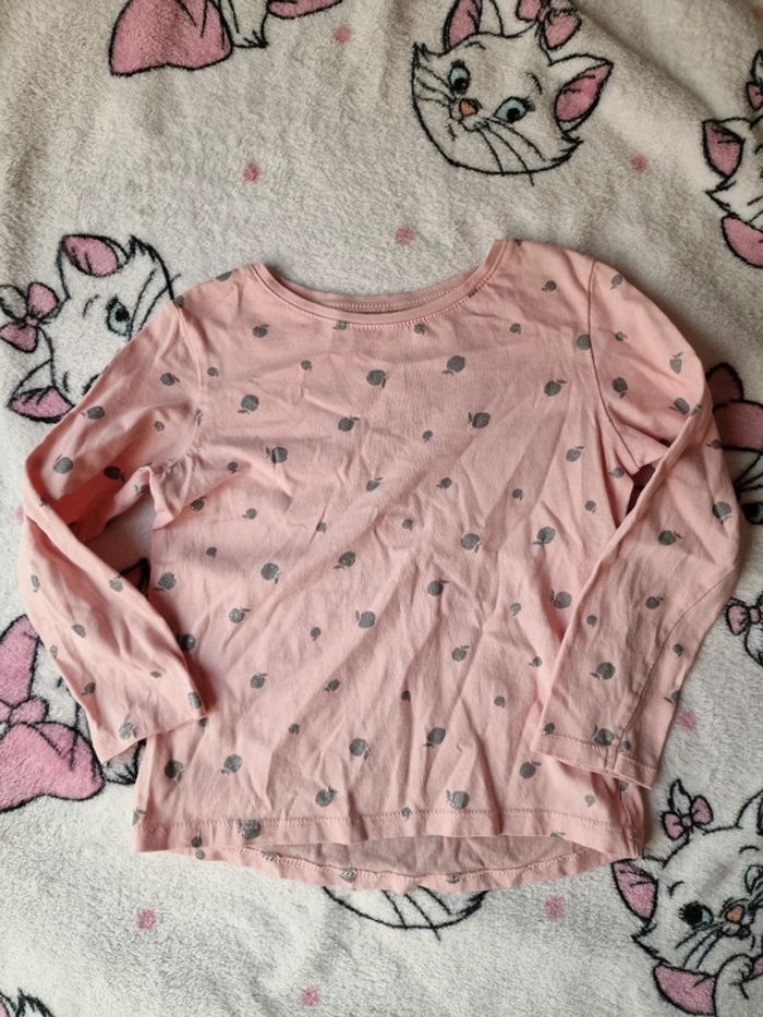 Tee shirt manche longue rose - photo numéro 3