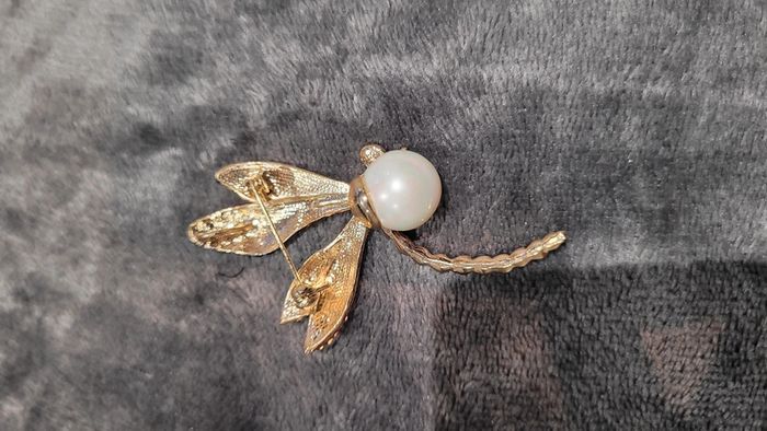 Broche libellule diamants perle nacrée - photo numéro 6