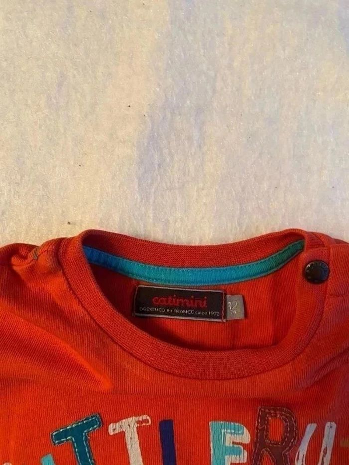 T-shirt "Tutti Frutti Surf Shop" - Catimini - Manches Courtes - 12 mois - photo numéro 2