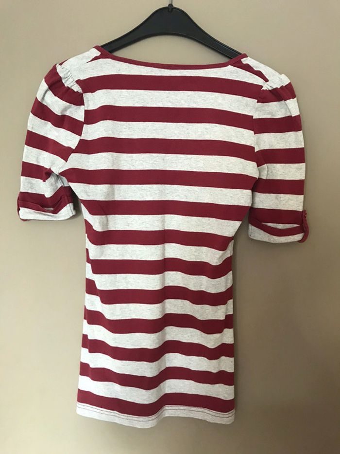 T-shirt long à rayures - photo numéro 2