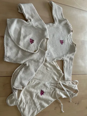 Ensemble cape+pull+veste côté nature 12/18mois