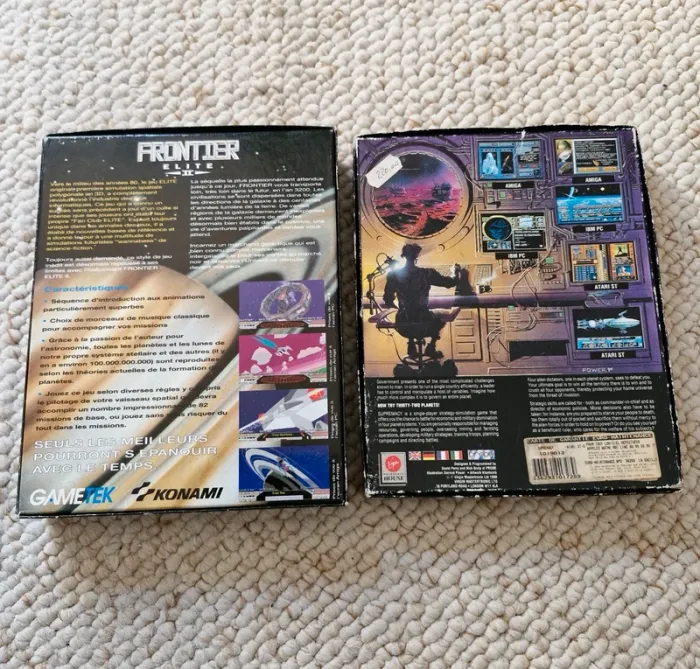 Lot de 2 Jeux Atari ST Frontier Elite II & Supremacy - photo numéro 3