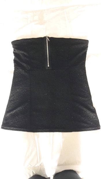 Bustier noir effet paillettes taille M