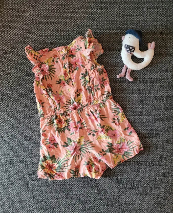 Combishort tropicale fille 2-3 ans 98 cm - photo numéro 3