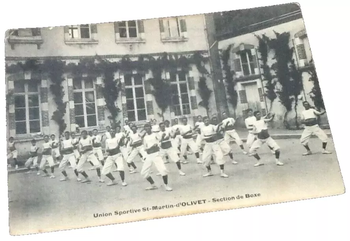 Carte postale ancienne Saint-Martin d' Olivet (Loiret) Union Sportive Section de Boxe