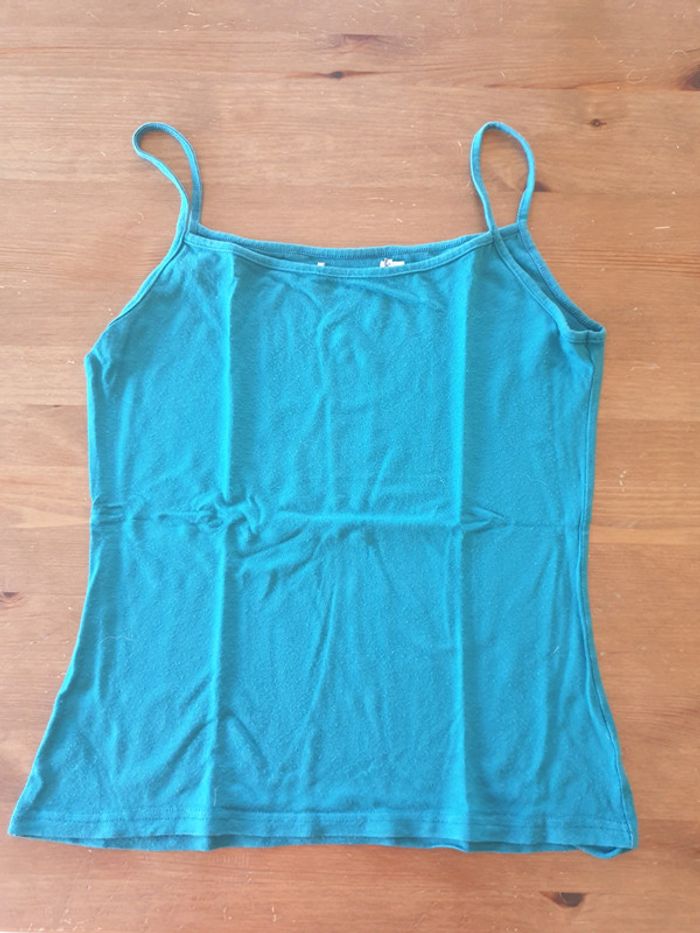 Petit haut femme débardeur vert turquoise taille 36 38