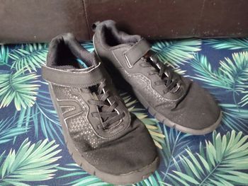 Baskets noires mixtes à scratch Newfeel Decathlon taille 38