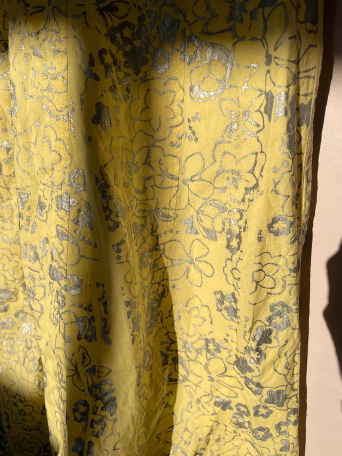 Robe à bretelles jaune et argentée 38 - photo numéro 4