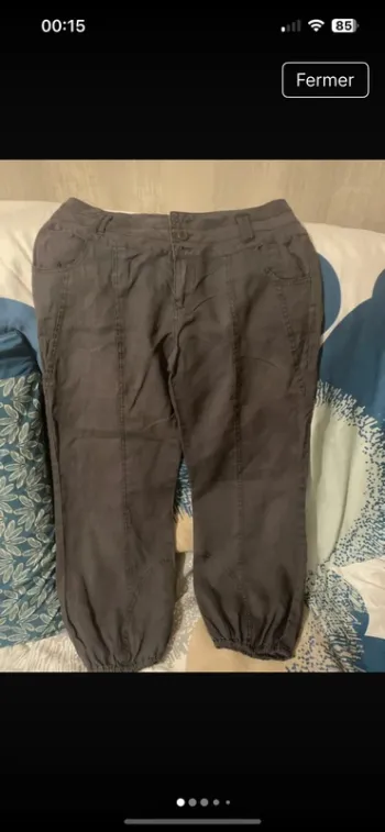 2 pantalons lin