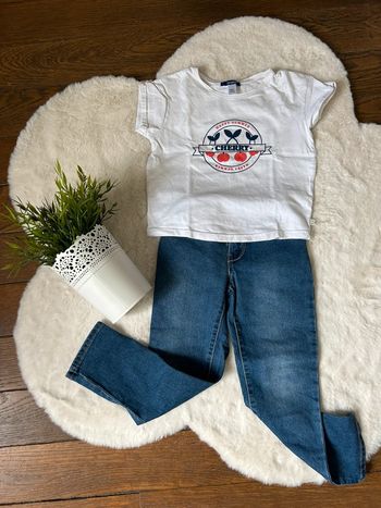 Lot Jean + t-shirt fille 🌸