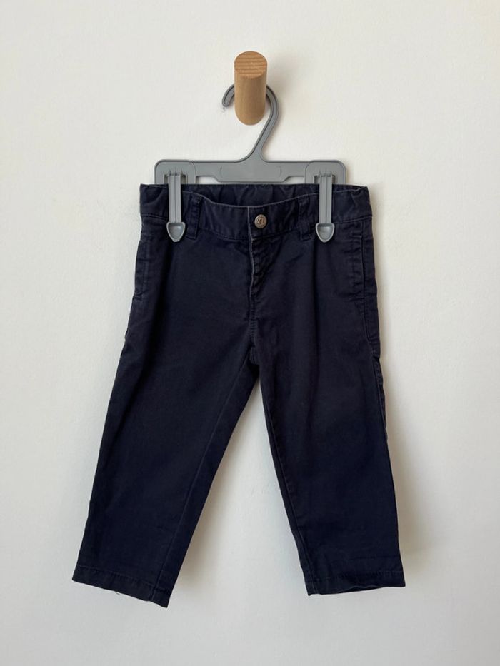 Pantalon bleu marine coupe jean - Petit Bateau 12 mois (74cm) - photo numéro 2