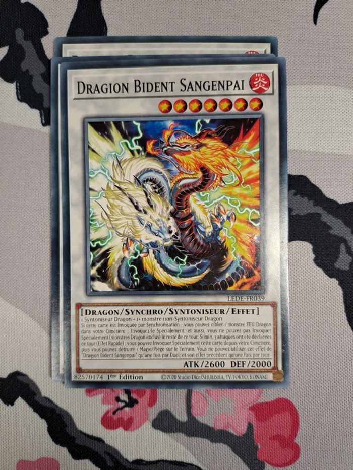 Playset 3x Dragion Bident Sangenpai Yu-Gi-Oh! Héritage de la Destruction FR LEDE - photo numéro 2