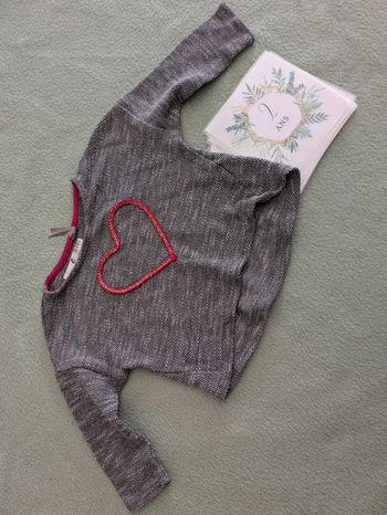 Pull gris 2 ans