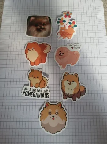 Lot d'autocollants motif chien (lot D)