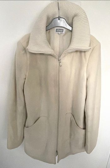 Manteau Etam T 36 en laine blanc cassé