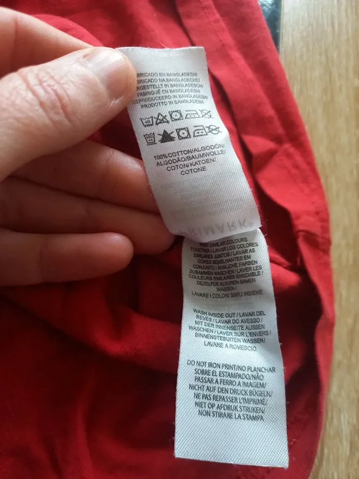 Tee-shirt rouge Primark 11/12 ans - photo numéro 6