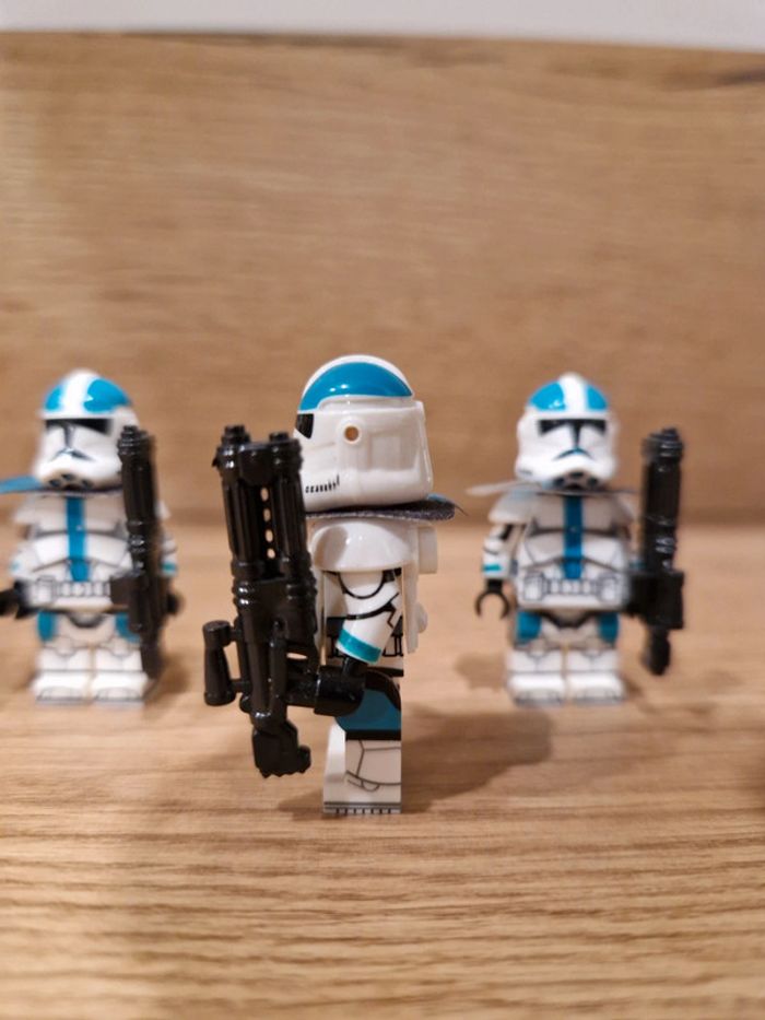 Figurines type lego 4 clones vert star wars - photo numéro 3