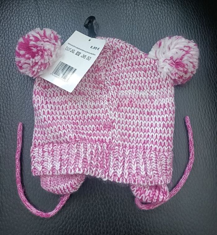 Bonnet rose collection en 8/12 ans