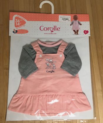 Robe et tee-shirt poupon 36 cm corolle