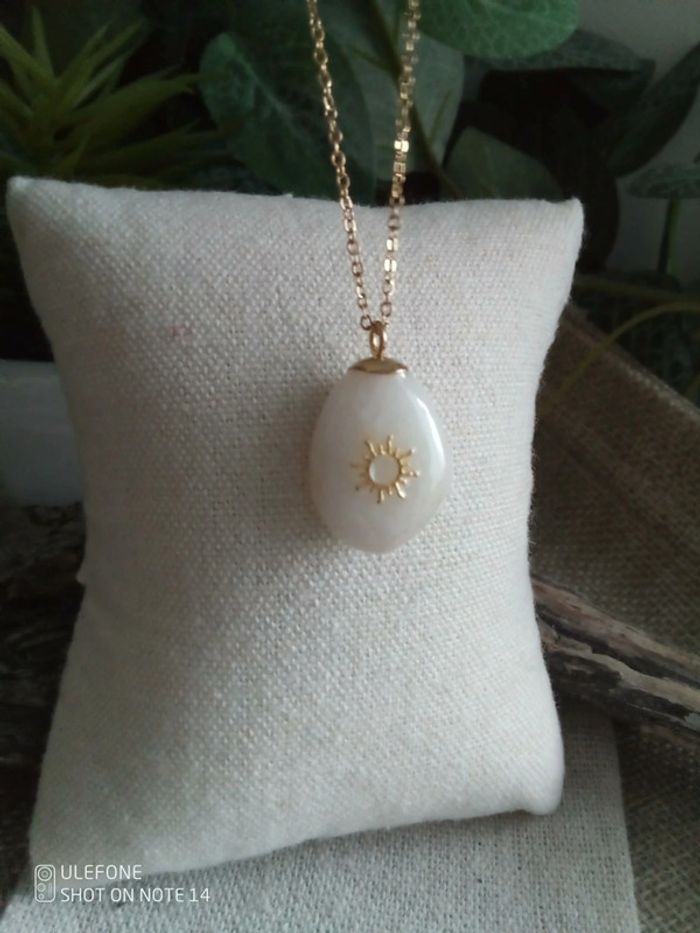 Collier pierre de la plage de côte landaise