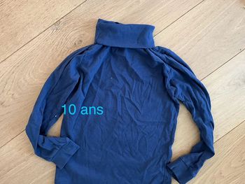 T-shirt col roulé bleu 10 ans Monoprix