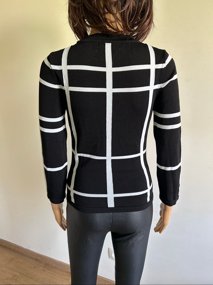 Pull noir et blanc avec manches 3/4 Morgan taille XS jamais porté - photo numéro 5