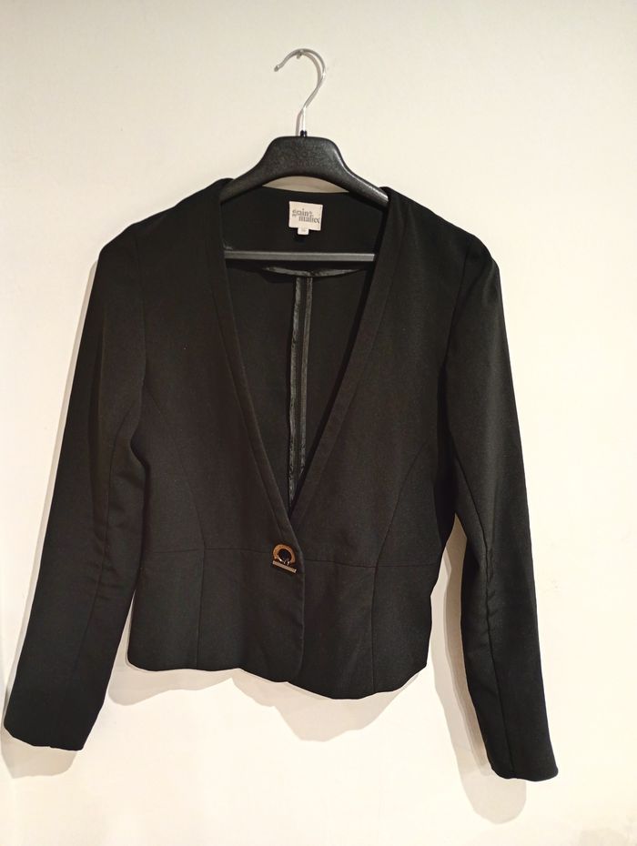 Veste de blazer noire – Grain de Malice – Chic & Détails Dorés