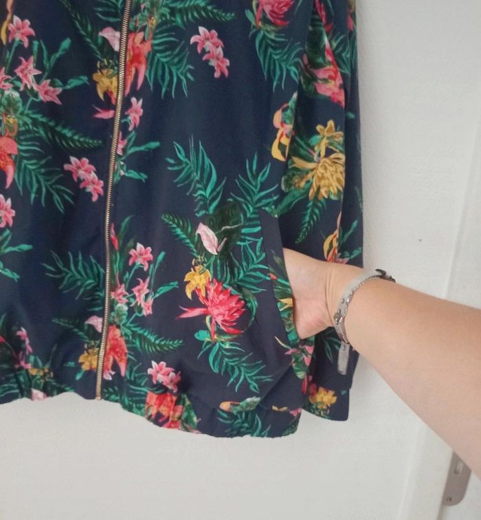 Veste d'été légère à motifs fleurie grande taille femme - photo numéro 3